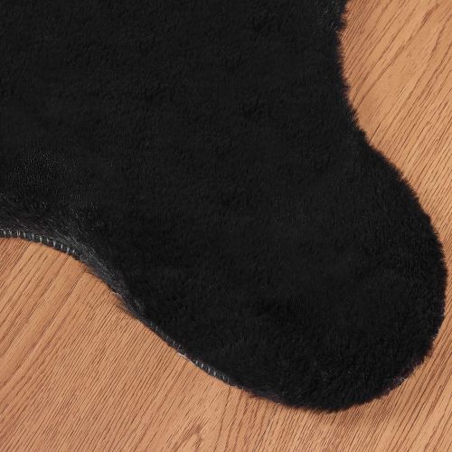 Противоплъзгащ килим от изкуствен заек Olite Черно 50 x 80 cm