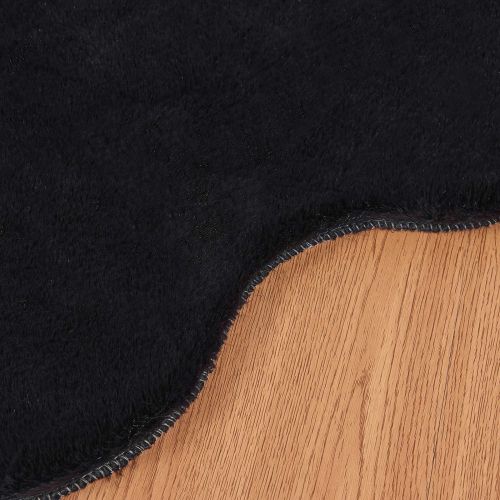 Противоплъзгащ килим от изкуствен заек Olite Черно 50 x 80 cm