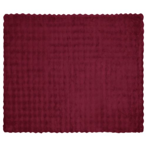 Противоплъзгащо фалшиво заеково одеяло Olite Бордо червен