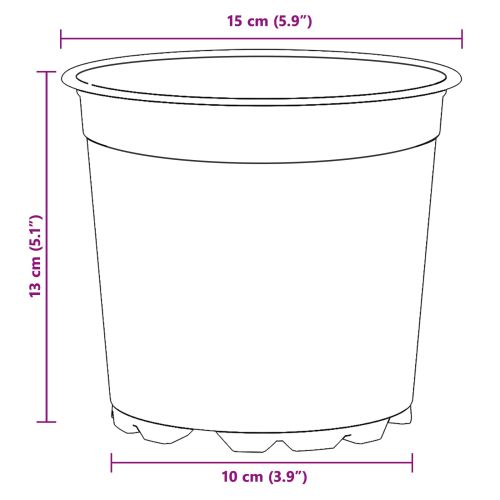 Цветна саксия 50 pcs Теракота Ø 15 x 13 см Пластмаса