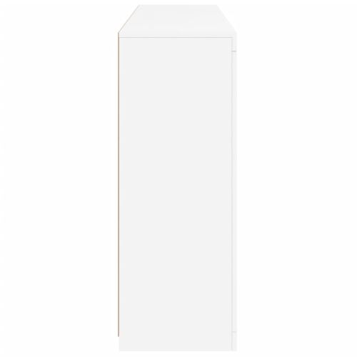 Сайдборди с LED осветление, 3 бр, бели, инженерно дърво