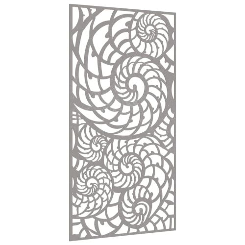 Градинска декорация 105x55 см кортенова стомана дизайн раковини