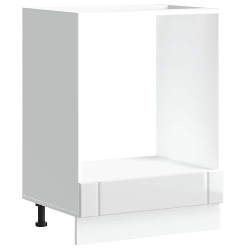 Шкаф за фурна, Lucca, бял гланц, инженерно дърво