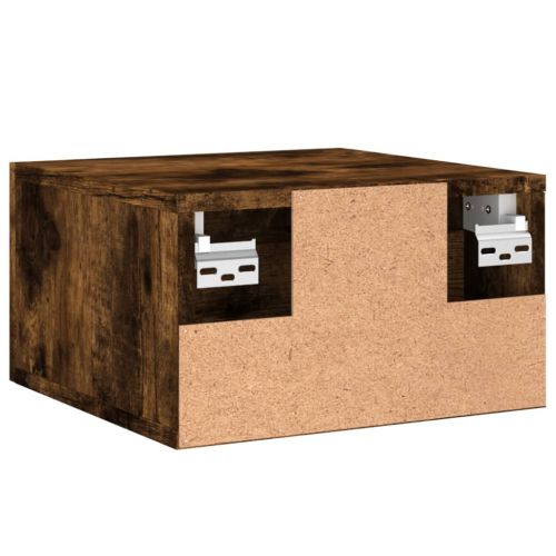 Нощни шкафчета за стенен монтаж, 2 бр, опушен дъб, 35x35x20 см