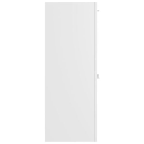 Шкаф за баня, бял, 30x30x80 см, инженерно дърво