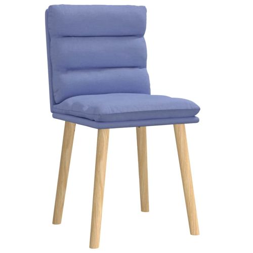 Трапезни столове, 2 бр, дънково сини, текстил
