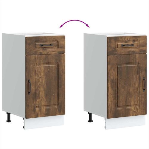 Кухненски шкаф, "Kalmar", опушен дъб, инженерно дърво