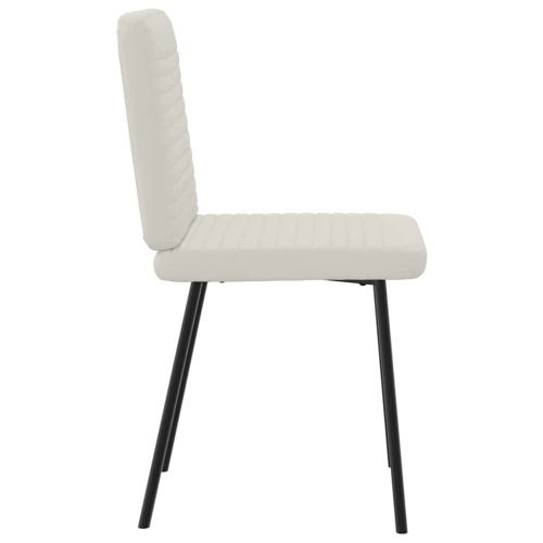 Трапезни столове, 2 бр, кремави, кадифе