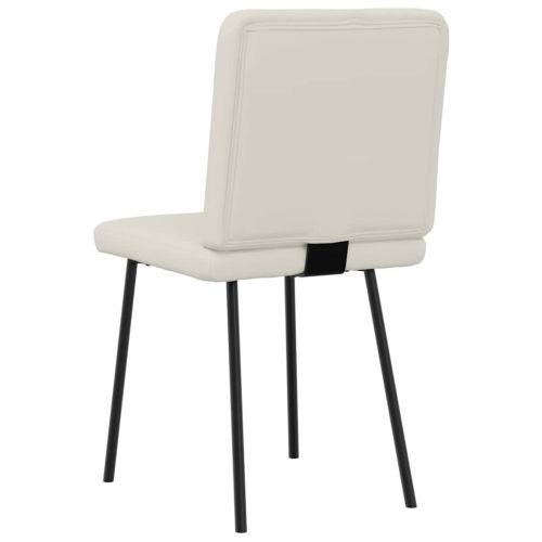 Трапезни столове, 2 бр, кремави, кадифе