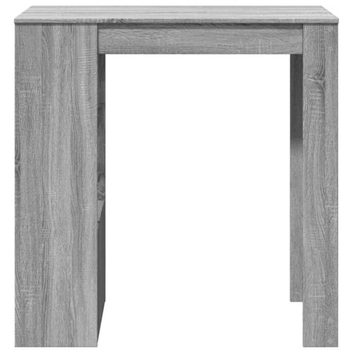 Бар маса с рафтове сив сонома 102x50x103,5 см инженерно дърво