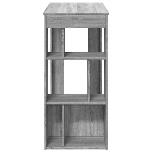 Бар маса с рафтове сив сонома 102x50x103,5 см инженерно дърво