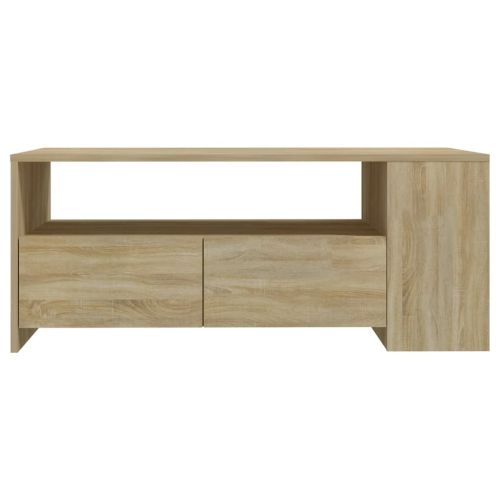 Кафе маса, дъб сонома, 102x55x42 см, инженерно дърво