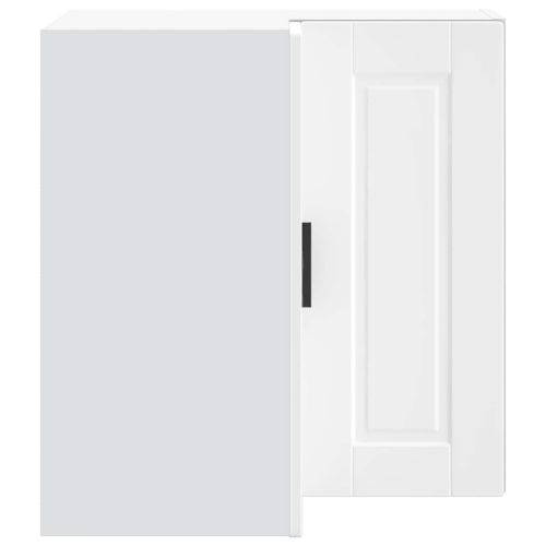 Кухненски стенен ъглов шкаф Porto, бял, инженерно дърво