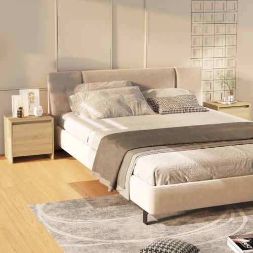 Нощни шкафчета 2 бр сонома дъб 45x34x44,5 см инженерно дърво