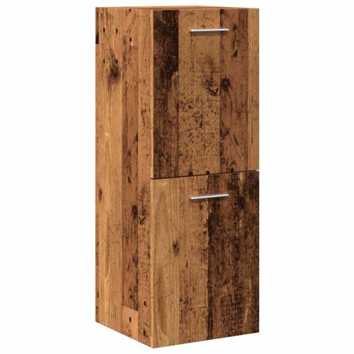 Комплект мебели за баня от 5 части старо дърво инженерно дърво