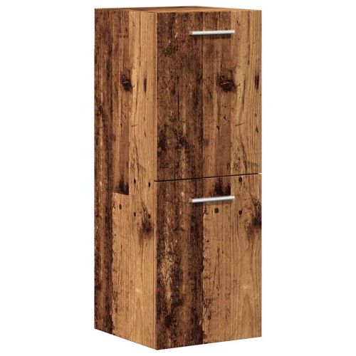 Комплект мебели за баня от 4 части старо дърво инженерно дърво