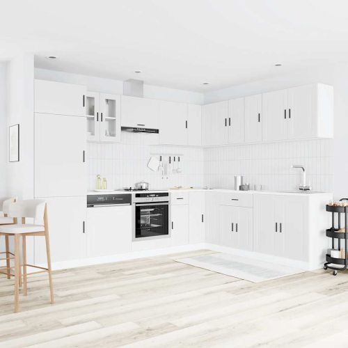 Комплект кухненски шкафове от 14 части Porto, инженерно дърво