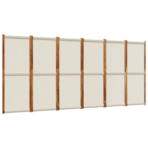 Параван за стая, 6 панела, светлосив, 420x180 cм