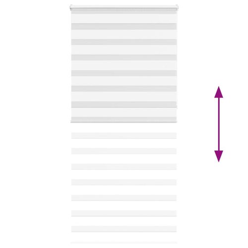 Зеброва щора бял 100x230 см ширина на плата 95,9 cm полиестер