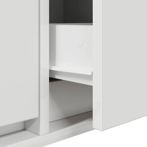 ТВ шкаф с чекмедже Бяло 100 x 31 x 25,5 см Инженерно дърво