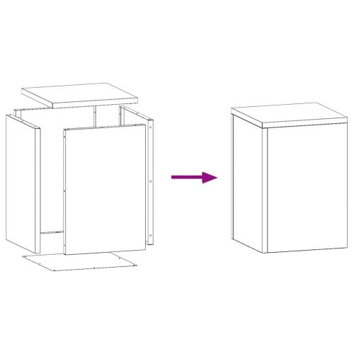 Стойка за растения 2 pcs Маслиненозелен 24 x 24 x 35 см Стомана