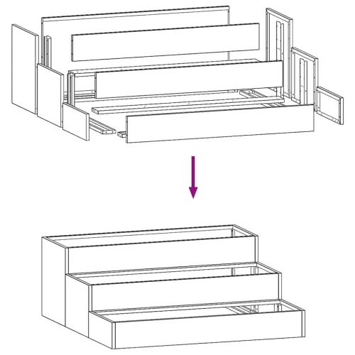 Градинска саксия Антрацит 90 x 90 x 35 см