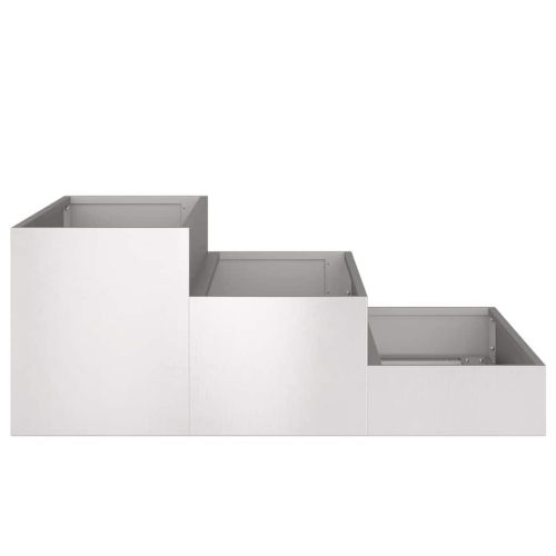 Градинска саксия Сребрист 90 x 90 x 35 см Неръждаема стомана