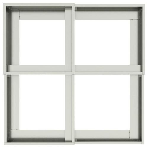 Градинска саксия Сребрист 80 x 80 x 48 см Поцинкована стомана