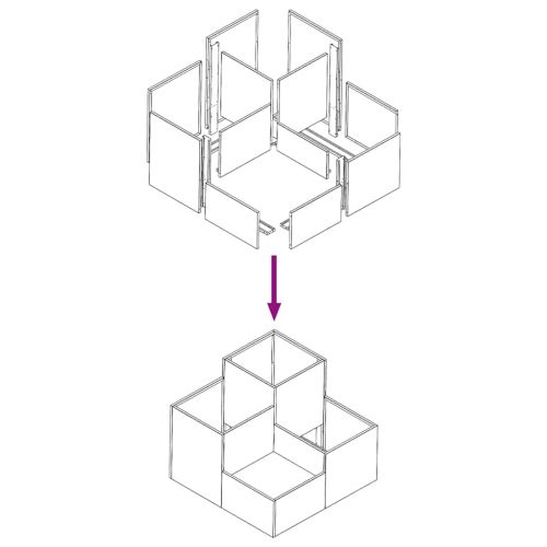 Градинска саксия Антрацит 80 x 80 x 60 см Стомана
