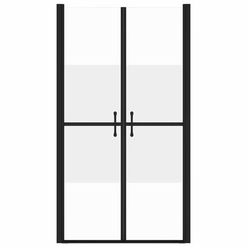 Врата за душ, полуматирано ESG стъкло, (73-76)x190 см