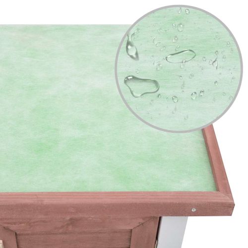 Външна клетка за зайци, 4 врати, кафява, дърво