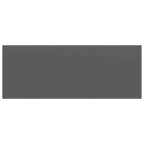 Окачен стенен рафт, сив гланц, 60x23,5x3,8 см, МДФ