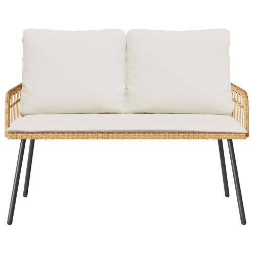 Комплект за хранене в градината 2 pcs Естествен полиратан