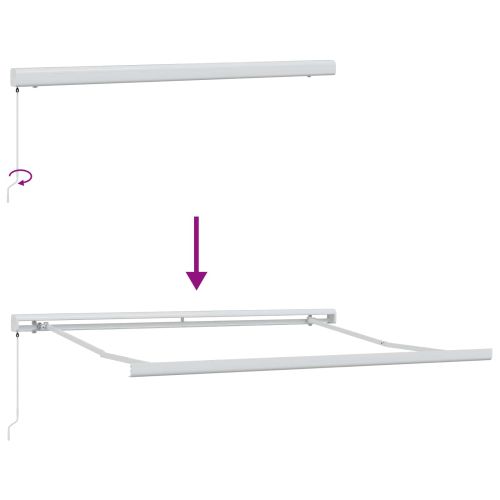 Сгъваем навес Черно 300 x 250 cm Текстил и Метал