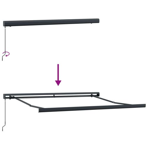 Сгъваем навес Светлосиво 350 x 250 cm Текстил и Метал