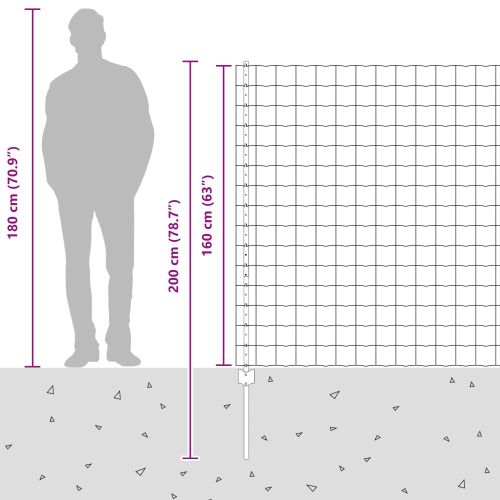 Ограда с пост Сребрист 1,6 x 10 m Стомана