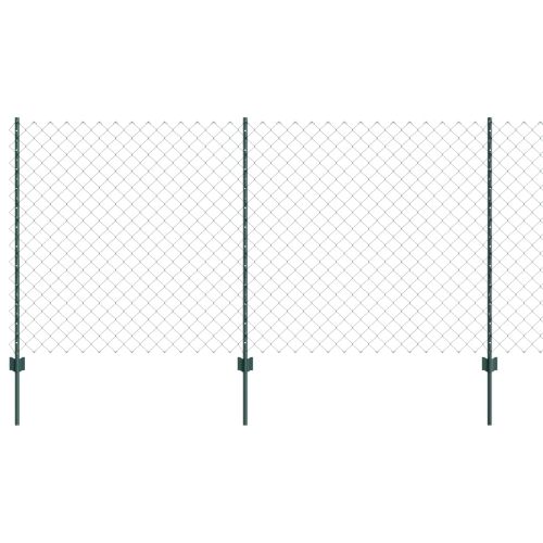 Ограда с пост Зелен 1,2 x 10 m Стомана и PVC