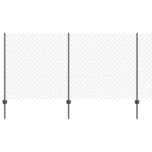 Ограда с пост Сив 1,2 x 25 m Стомана и PVC