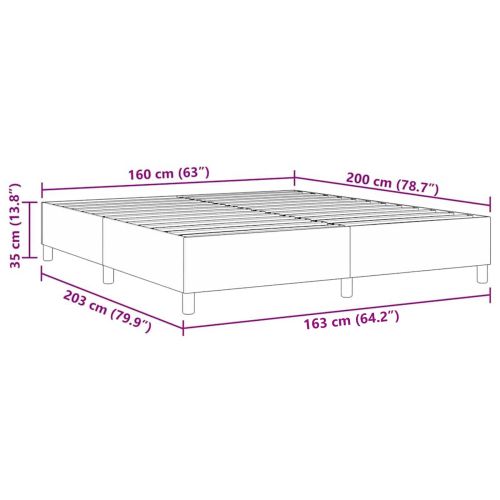 Платформено легло Тъмен сив 160 x 200 cm Кордюрова тъкан
