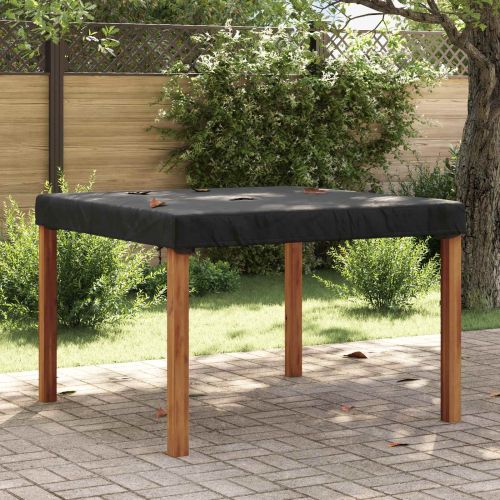 Покритие за маса Едноцветен Черно 122 x 122 x 15 см текстил