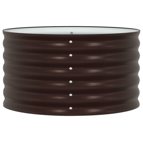 Повдигнато легло Кафяво 80 x 80 x 44 cm Стомана