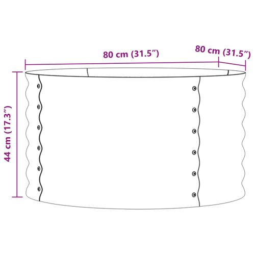 Повдигнато легло Кафяво 80 x 80 x 44 cm Стомана