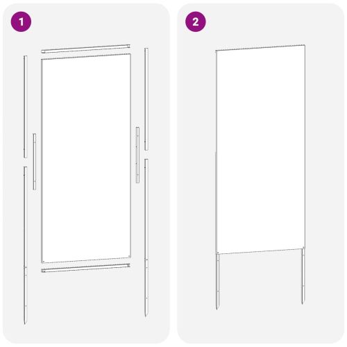 Екран за градинска неприкосновеност Бяло 50 x 140 см