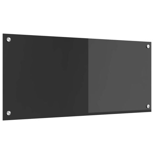 Кухненски заден панел Тъмен сив 90 x 40 cm закалено стъкло