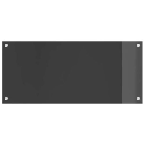 Кухненски заден панел Тъмен сив 90 x 40 cm закалено стъкло