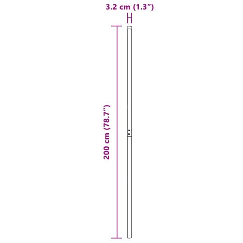 Стълб за ограда. 2 pcs Сребрист Прахово покритие стомана