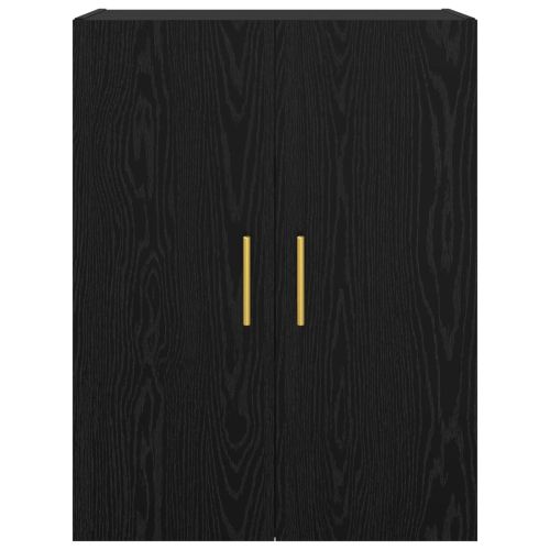Стенно шкафче 2 pcs Черния дъб 69,5 x 34 x 90 см