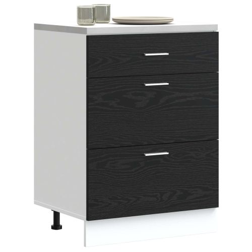 Кухненски базов шкаф с чекмедже Черния дъб 60 x 46 x 81,5 см