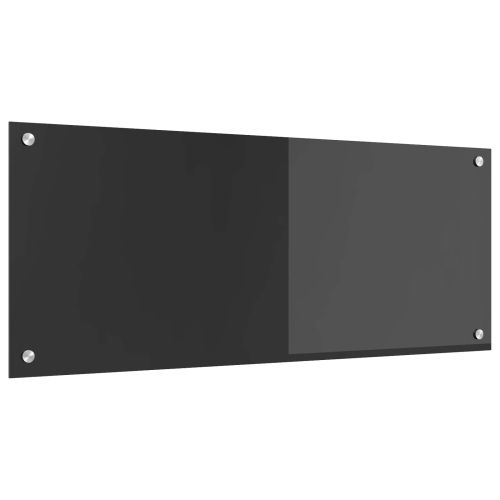 Кухненски заден панел Тъмен сив 100 x 40 cm закалено стъкло