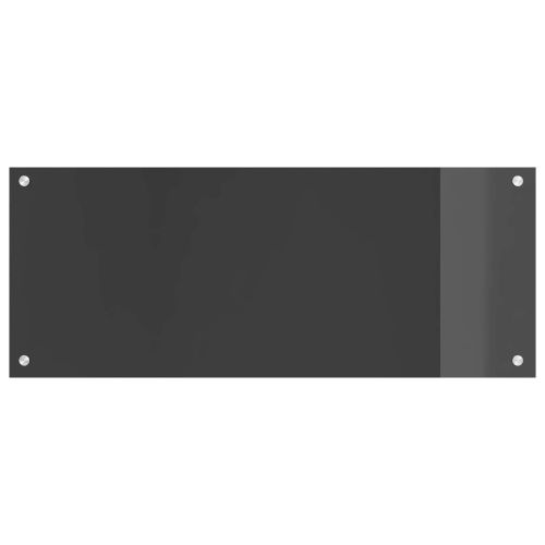 Кухненски заден панел Тъмен сив 100 x 40 cm закалено стъкло